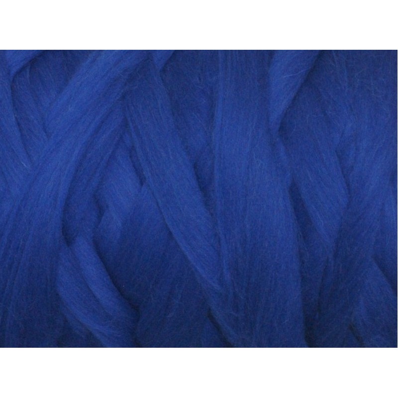 Lontwol saffier blauw